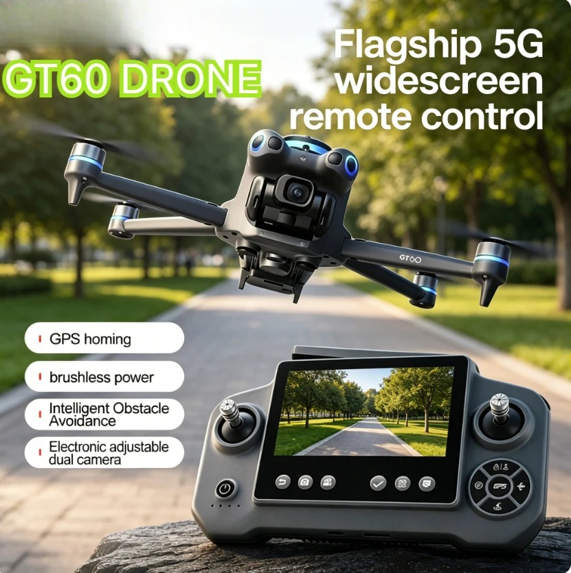 Drone Camera 4K - Original GT60 GPS Foldable RC Quadcopter